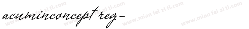 acuminconcept reg字体转换